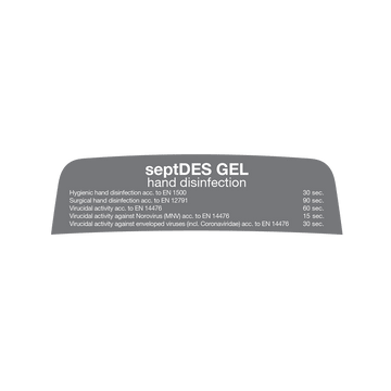 CAP LABEL septDES GEL