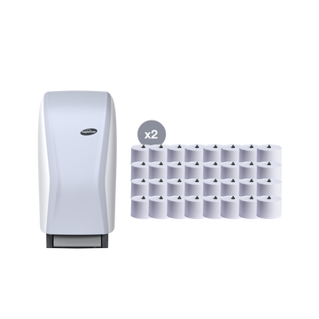 Szett toalettpapír & adagoló analog white