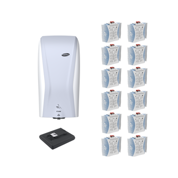 Set sapone in schiuma & dispenser hybrid white