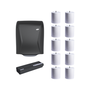 Set Handtuchpapier & Spender hybrid black