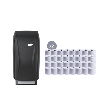 Szett toalettpapír & adagoló analog black