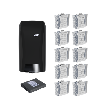 Set Abrasivseife & Spender hybrid black