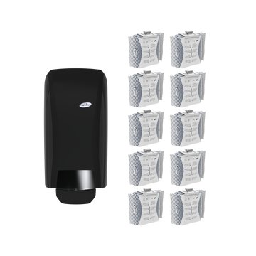 Set Abrasivseife & Spender analog black