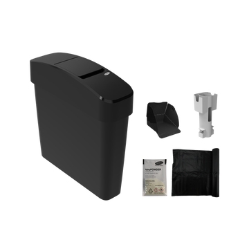 Set Hygieneabfallbehälter L analog black & Zubehör