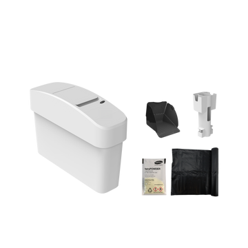 Set Hygieneabfallbehälter S analog white & Zubehör