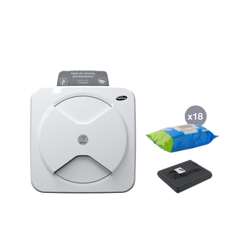 Set Schnelldesinfektionstücher mit Alkohol & Spender